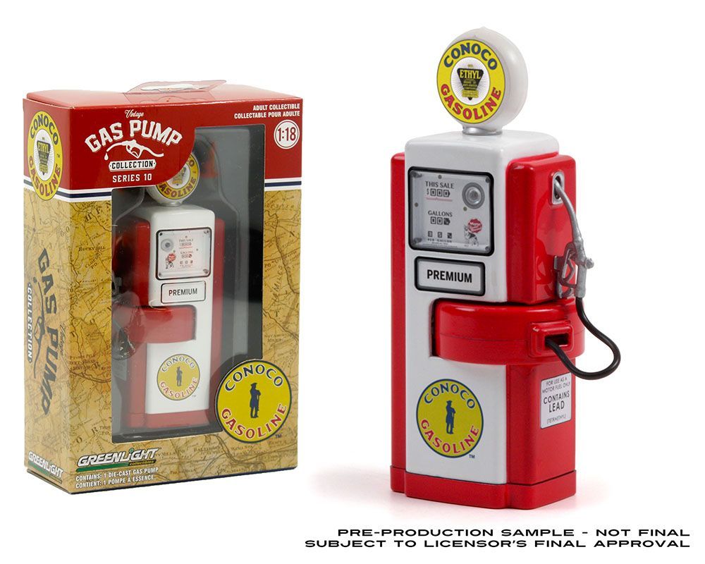 Greenlight Vintage Gas Pumps Series 10 1948 Wayne 100-A Gas Pump Conoco Ethyl Gasoline