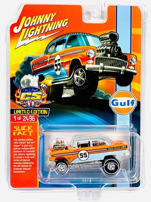 Johnny Lightning CS Customs Exclusive Gulf 1955 Chevy Bel Air