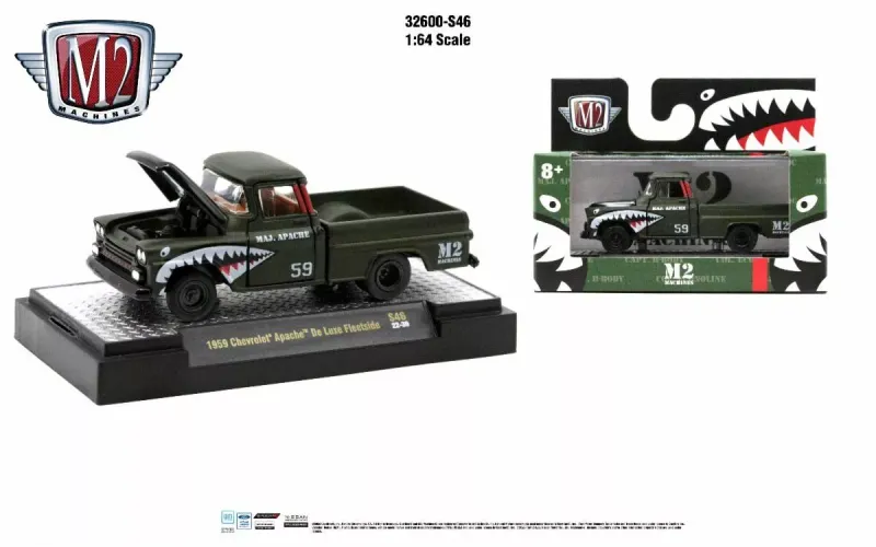 M2 Machines S46 1959 Chevrolet Apache De Luxe Fleetside