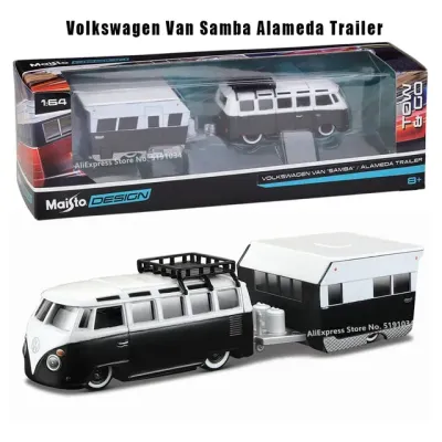 Maisto Design Tow & Go Volkswagen Van "Samba" / Alameda Trailer