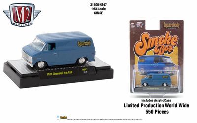M2 Machines HS47 1973 Chevrolet Van Smoke Box Squarebody Syndicate – Hobby Exclusive CHASE