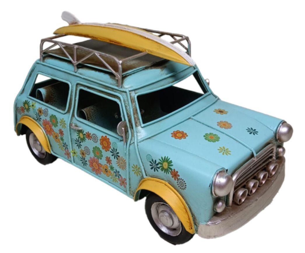 Flower Mini With Surfboard 25cm Metal Ornament