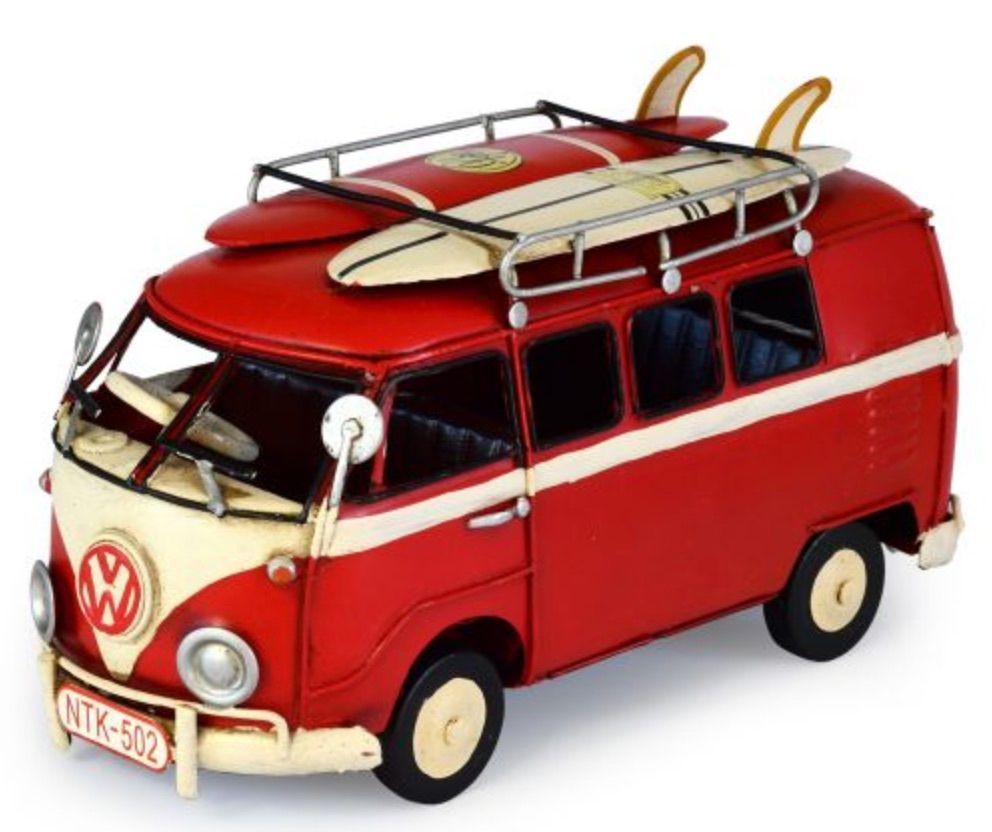 Volkswagen (VW) Kombi Red 20cm Metal Ornament