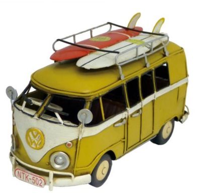 Volkswagen (VW) Kombi Yellow 20cm Metal Ornament