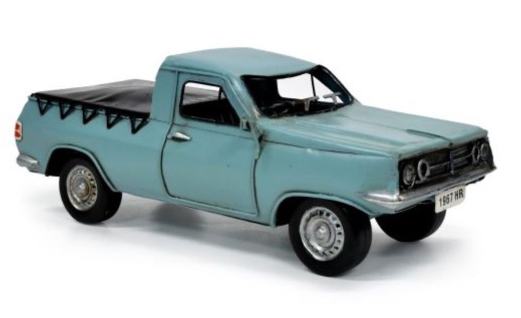 Holden HR Ute Pale Blue 28cm Metal Ornament