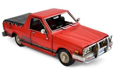 1986 Subaru Brumby Ute Red 33cm Metal Ornament