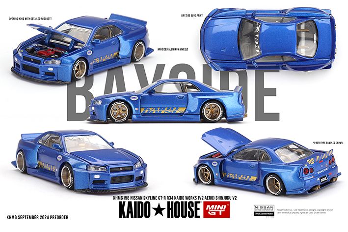(Preorder) Kaido House KHMG158 Nissan Skyline GT-R (R34) Kaido Works (V2 Aero) SHINJUKU V2