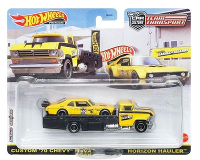 Hot Wheels Team Transport Garage Of Legend Custom '70 Chevy Nova & Horizon Hauler