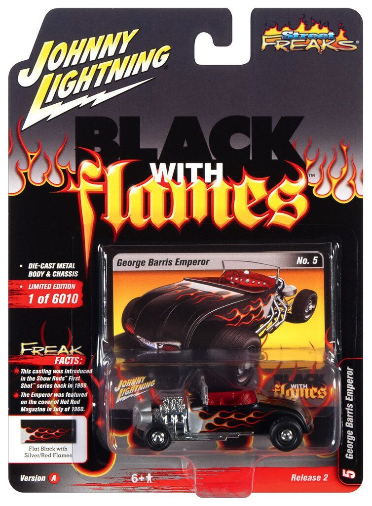Johnny Lightning Black with Flames George Barris Emperor