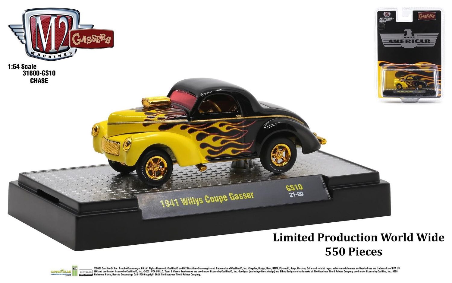 M2 Machines GS10 1941 Willys Coupe Gasser CHASE