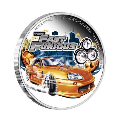 2023 Fast And Furious Toyota Supra 1oz Silver Proof Coloured Coin