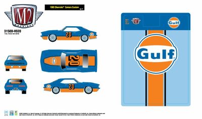 (Preorder) M2 Machines HS59 1969 Chevrolet Camaro Custom Gulf Hobby Exclusive