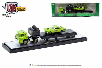 M2 Machines Auto-Haulers R80 1966 Ford C-950 Truck & 1966 Ford Mustang Fastback 2+2