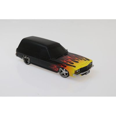 DDALU16 1/24 Spectra Rides Black w/flames Holden HJ Panel Van