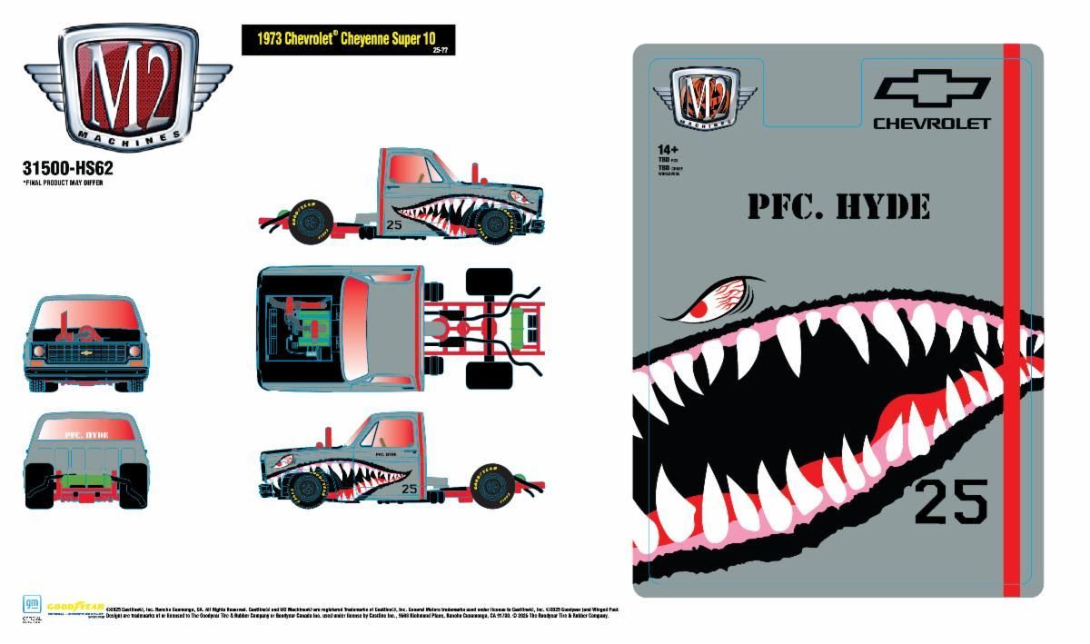 (Preorder) M2 Machines HS62 M2 Machines 1973 Chevrolet Cheyenne Super 10 PFC. HYDE
