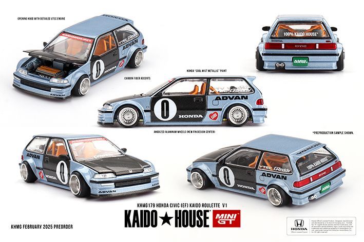 (Preorder) Kaido House KHMG179 Honda Civic (EF) Kaido Roulette V1