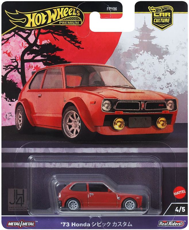 Hot Wheels Car Culture Japan Historics 4 '73 Honda Civic Custom