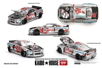 (Preorder) Kaido House KHMG167 Nissan Skyline GT-R (R34) Kaido Star Racing V1