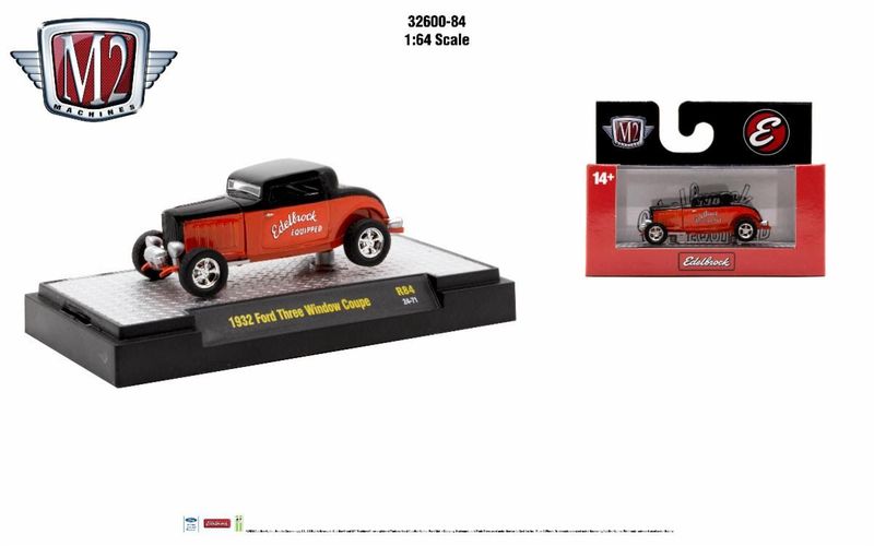 M2 Machines R84 Edelbrock 1932 Ford Three Window Coupe