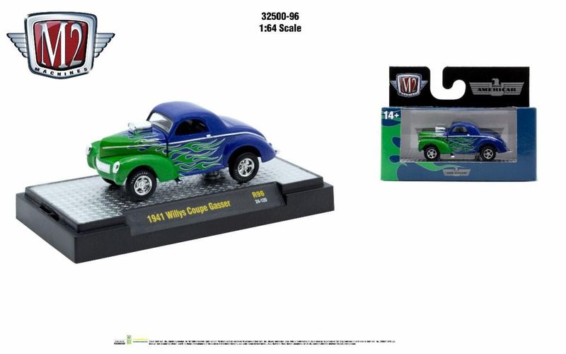 M2 Machines Auto-Thentics R96 1941 Willys Coupe Gasser