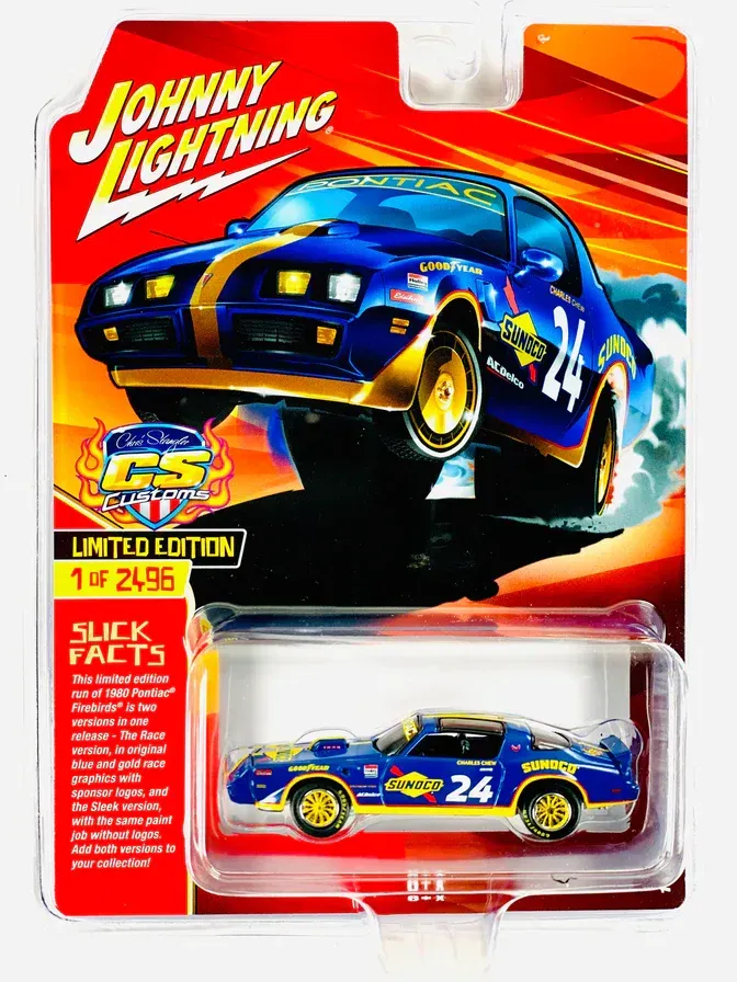 Johnny Lightning CS Customs Exclusive Sunoco 1980 Pontiac Firebird T/A