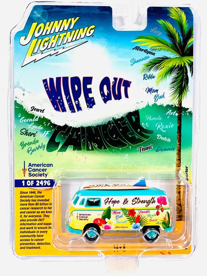 Johnny Lightning American Cancer Society 1965 Volkswagen Type 2 Transporter