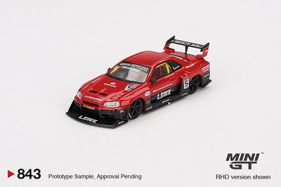 Mini GT Nissan LB-ER34 Super Silhouette SKYLINE Red/Black