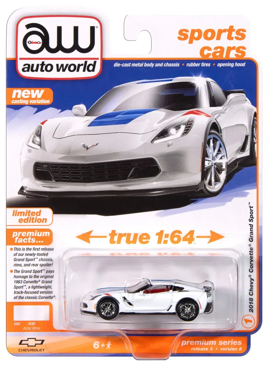 Auto World Premium Series Release 3 Version A 2018 Chevy Corvette Grand Sport