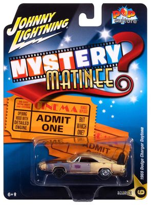 Johnny Lightning Mystery Matinee 1969 Dodge Charger Daytona Y2 Yellow w/Dirty Effects