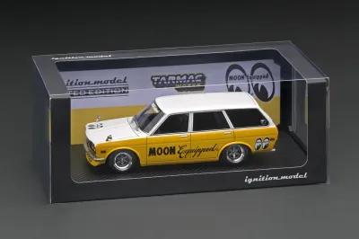 Ignition Model X Tarmac Works 1/18 Datsun Bluebird (510) Wagon Mooneyes