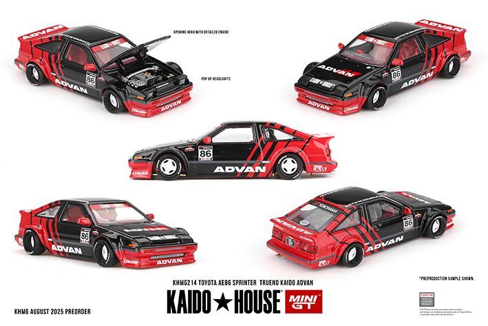 (Preorder) Kaido House KHMG214 Toyota AE86 Sprinter Trueno Kaido ADVAN