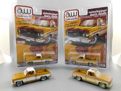 Auto World Mississippi Barn Finds 1973 Chevy Cheyenne Fleetside 3-Car Set