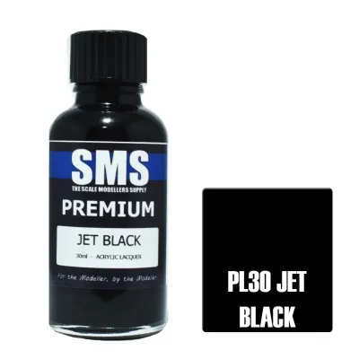 SMS Premium Acrylic Lacquer Series PL30 Jet Black 30ml