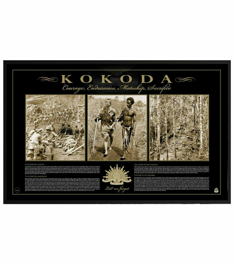 Kokoda - Courage, Endurance, Mateship, Sacrifice Framed Print Kokoda - Courage, Endurance, Mateship, Sacrifice Framed Print