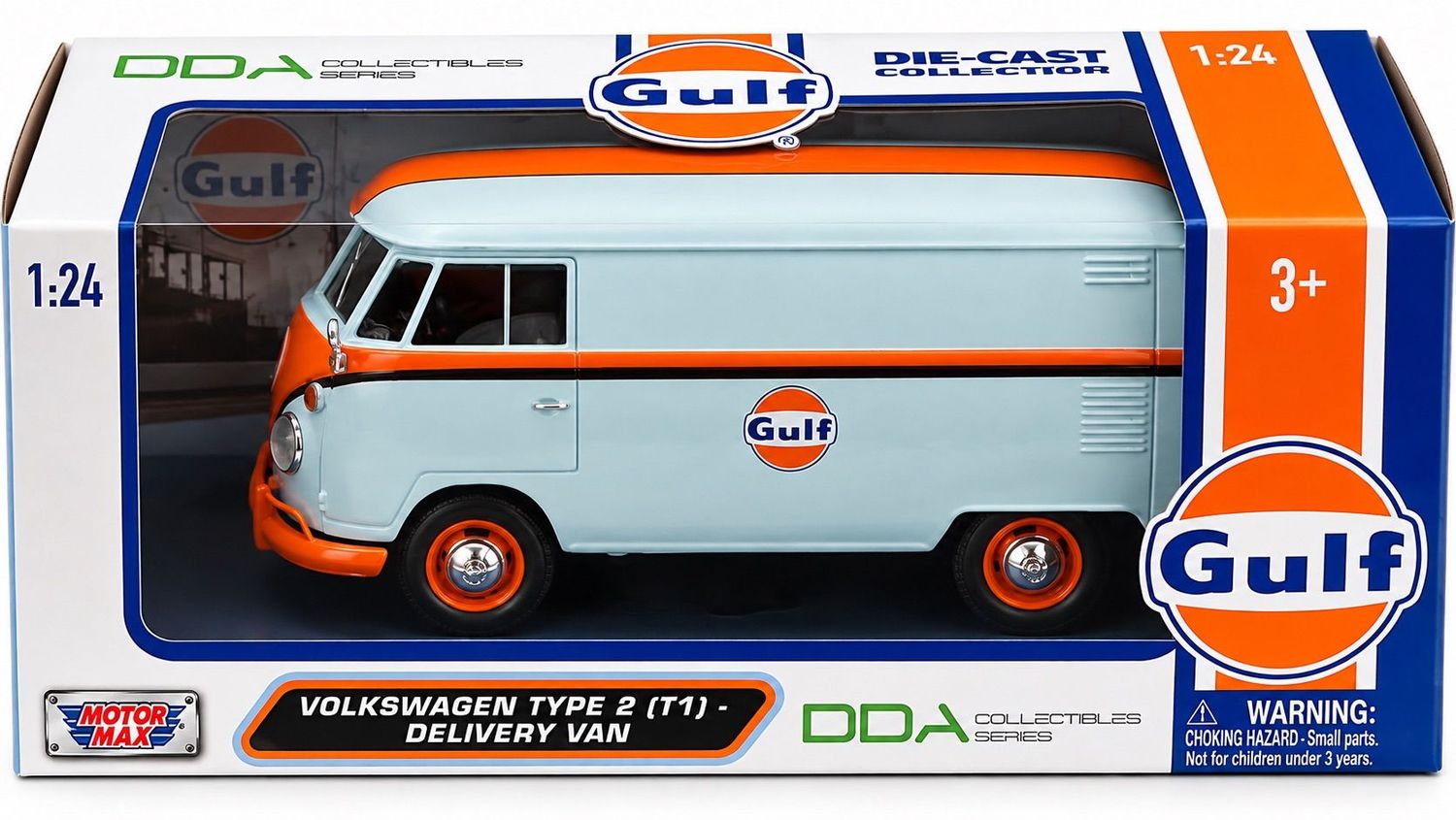 Motor Max DDA 1/24 Gulf Volkswagen Type 2 (T1) Delivery Van Motor Max DDA 1/24 Gulf Volkswagen Type 2 (T1) Delivery Van