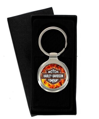 Harley Davidson Fire Metal Keyring – Gift Boxed Harley Davidson Fire Metal Keyring – Gift Boxed