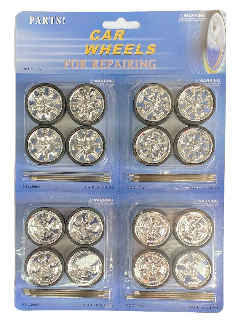 MJ2006A Spinner Rims & Wheel Set - Car Wheels for Repairing 1/18