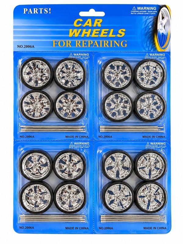 MJ2006A Spinner Rims & Wheel Set - Car Wheels for Repairing 1/18
