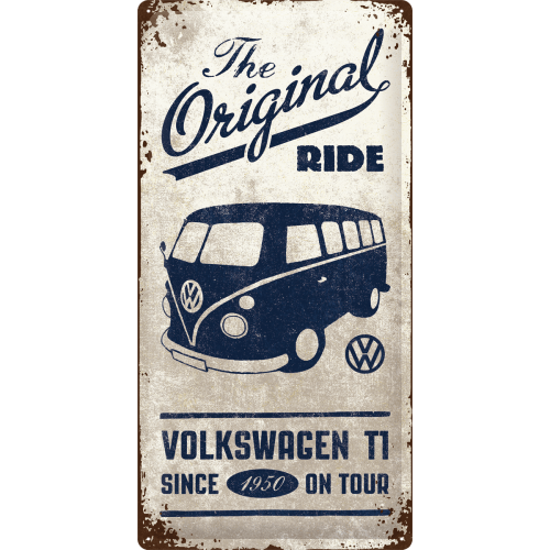 Nostalgic-Art The Original Ride Volkswagen T1 Metal Sign 25 x 50cm