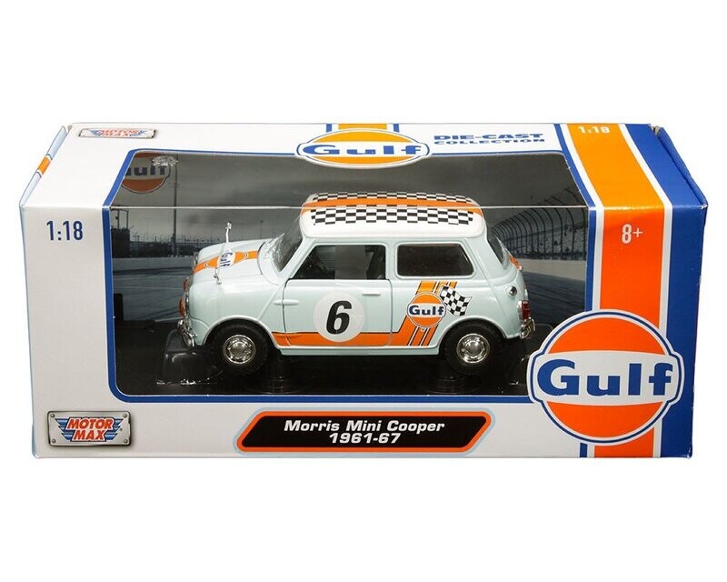 Motormax 1/18 1961-1967 Morris Mini Cooper with GULF Livery
