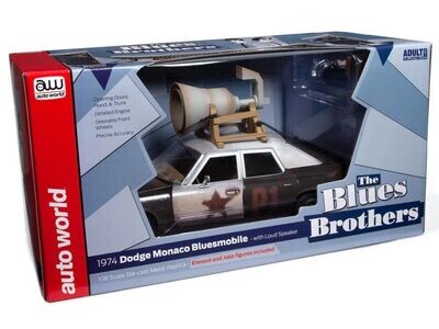 Auto World 1974 Dodge Monaco Bluesmobile with Loud Speaker Auto World 1974 Dodge Monaco Bluesmobile with Loud Speaker