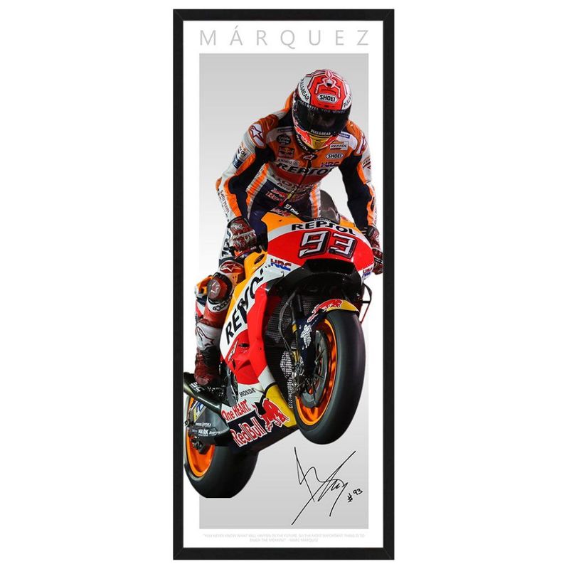 Marc Marquez Wheelie MotoGP Framed Lithograph