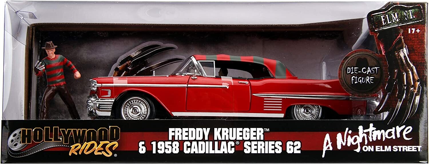 Jada Hollywood Rides Freddy Krueger & 1958 Cadillac Series 62