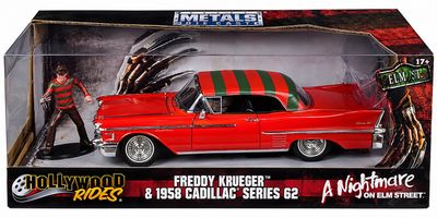 Jada Hollywood Rides Freddy Krueger & 1958 Cadillac Series 62 Jada Hollywood Rides Freddy Krueger & 1958 Cadillac Series 62