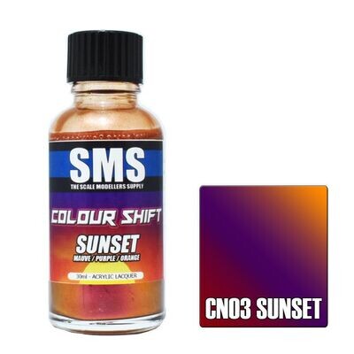 SMS Colour Shift Acrylic Lacquer Series CN03 Sunset (Mauve/Purple/Orange) 30ml SMS Colour Shift Acrylic Lacquer Series CN03 Sunset (Mauve/Purple/Orange) 30ml