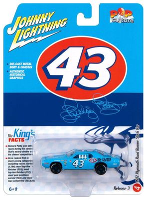 Johnny Lightning Pop Culture 1972 Plymouth Road Runner Stock Car Johnny Lightning Pop Culture 1972 Plymouth Road Runner Stock Car