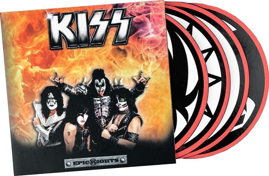 KISS Epic Rights Vinyl Record Coaster Set KISS Epic Rights Vinyl Record Coaster Set
