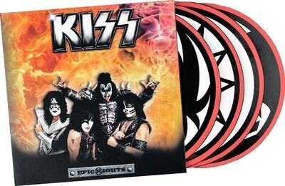 KISS Epic Rights Vinyl Record Coaster Set KISS Epic Rights Vinyl Record Coaster Set