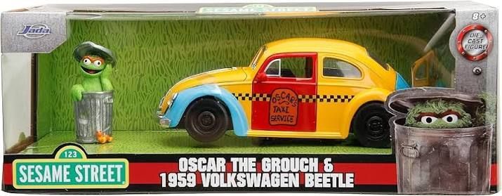 Jada Sesame Street Oscar the Grouch & 1959 Volkswagen Beetle
