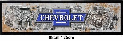 Chevrolet V8's Rubber Backed Bar Mat Chevrolet V8's Rubber Backed Bar Mat